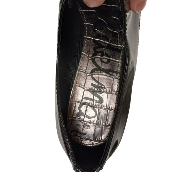 Sam Edelman Size 8 M Womens Kennedy Black Patent Leather Studded Slip On Loafers - Picture 12 of 13